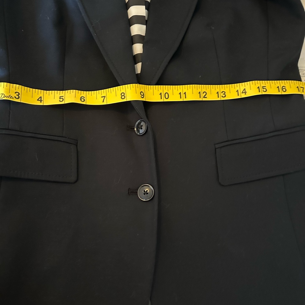 Banana Republic Black Blazer with Striped Lining - Picture 4 of 7